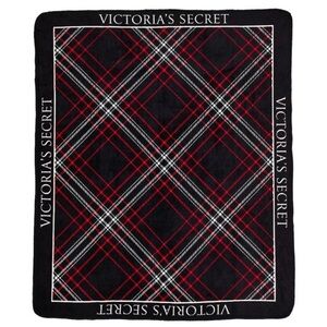 Victoria's Secret Black and Red Plaid Throw